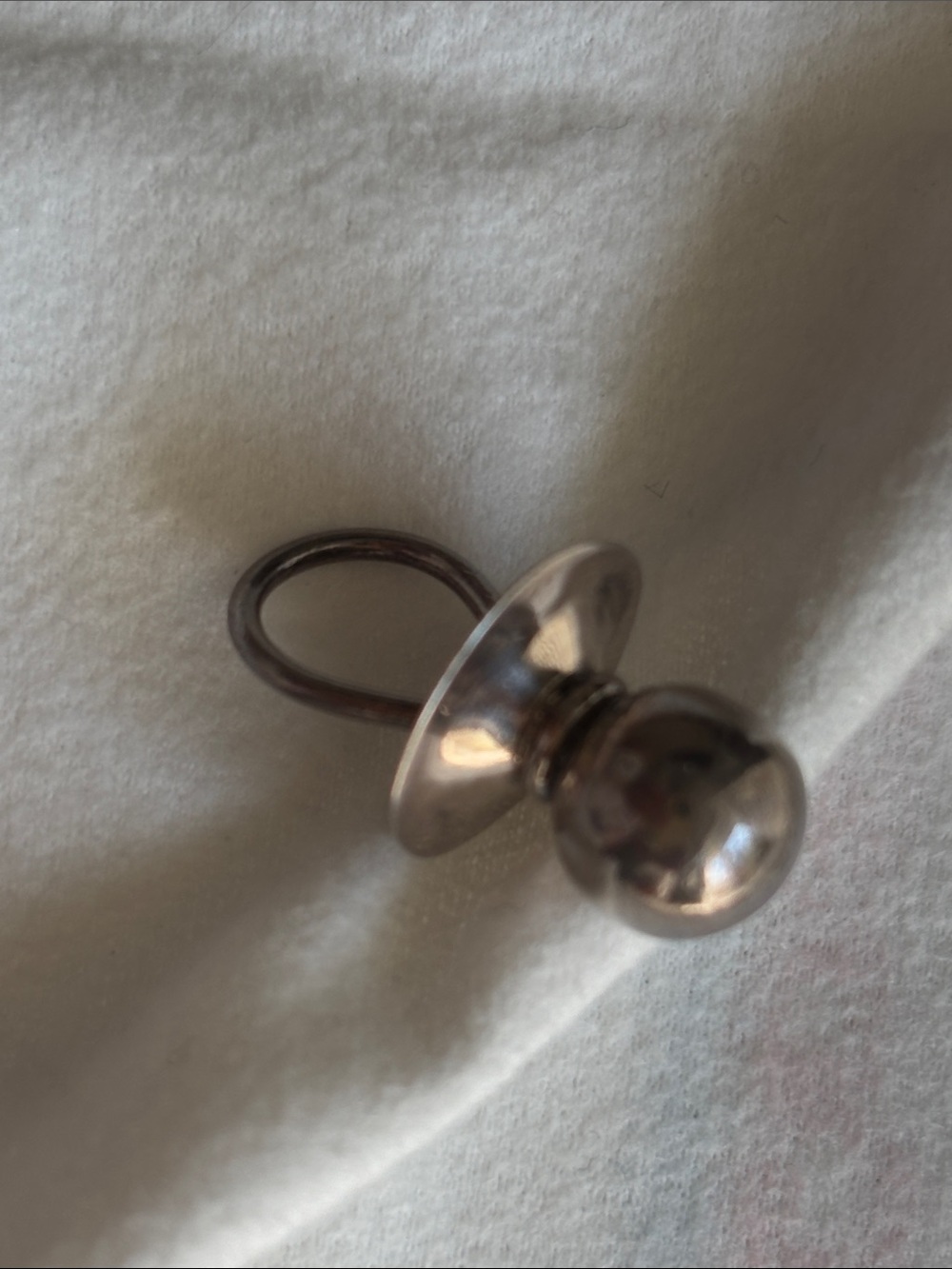 Sterling Silver 925 Baby Pacifier Necklace Charm